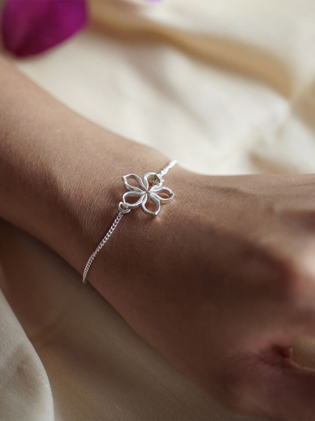 

House of Aadyaa Women 2 Silver Wraparound Bracelet