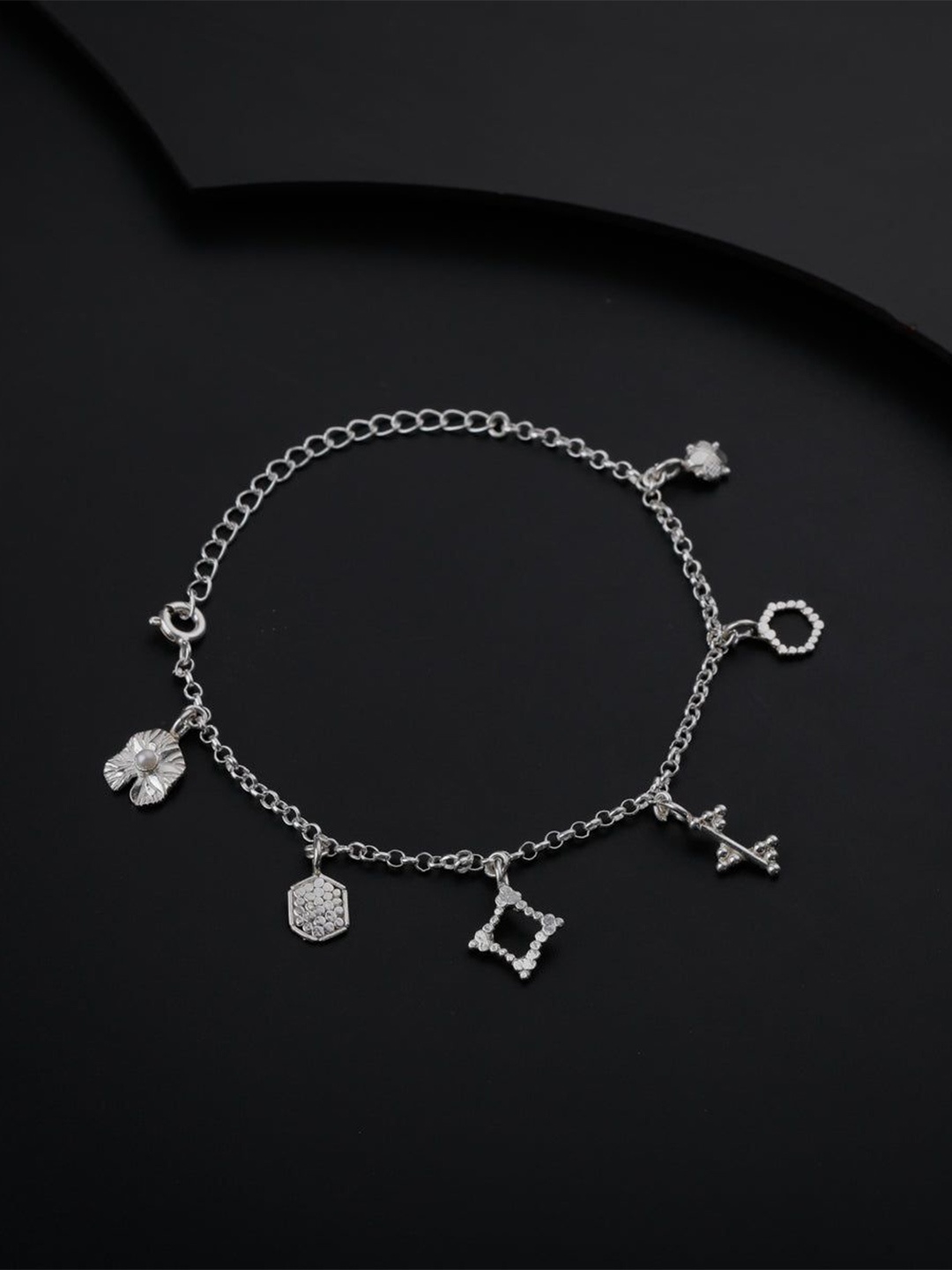 

House of Aadyaa Women Silver Wraparound Bracelet