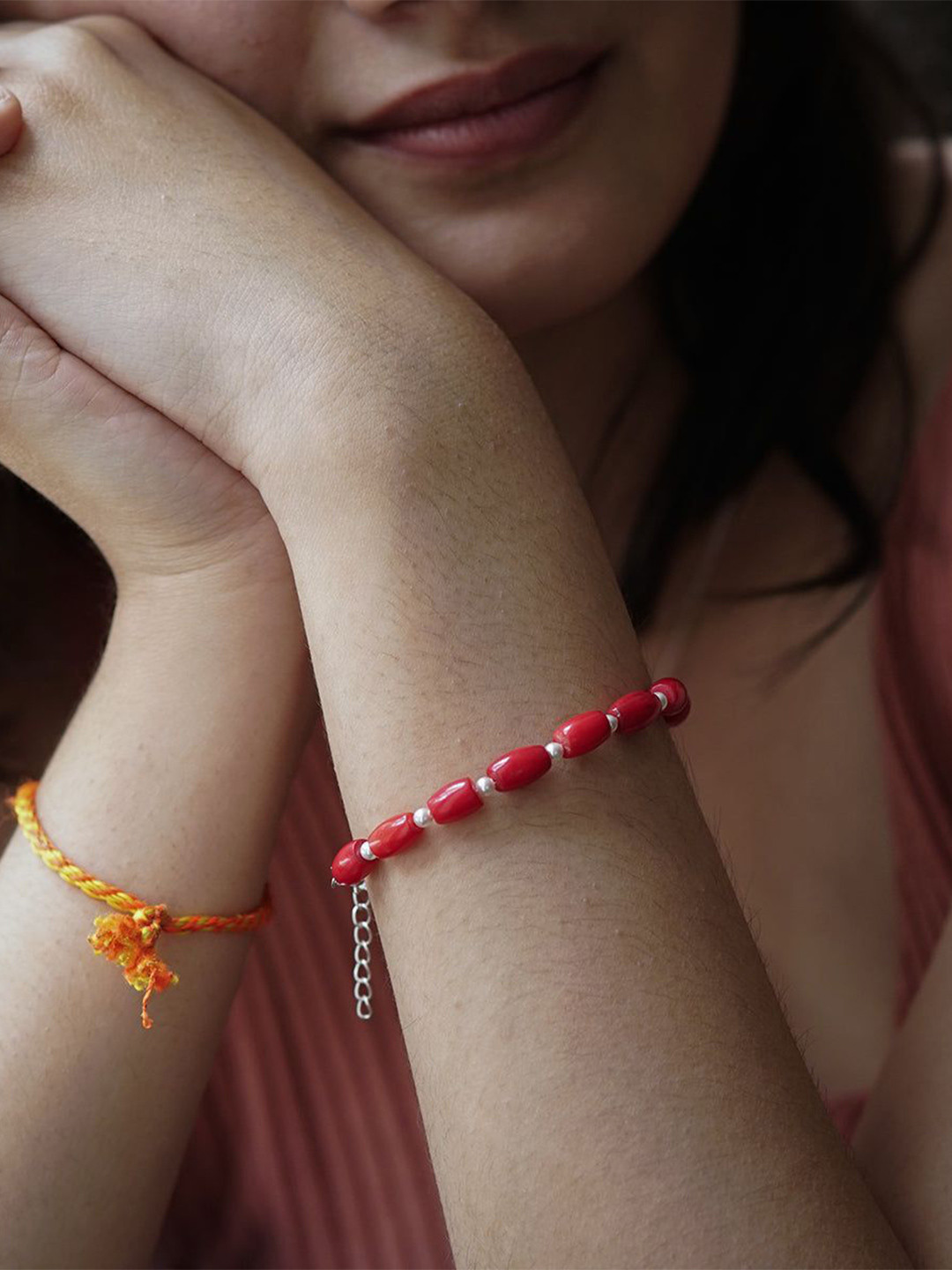 

House of Aadyaa Women Silver Link Bracelet