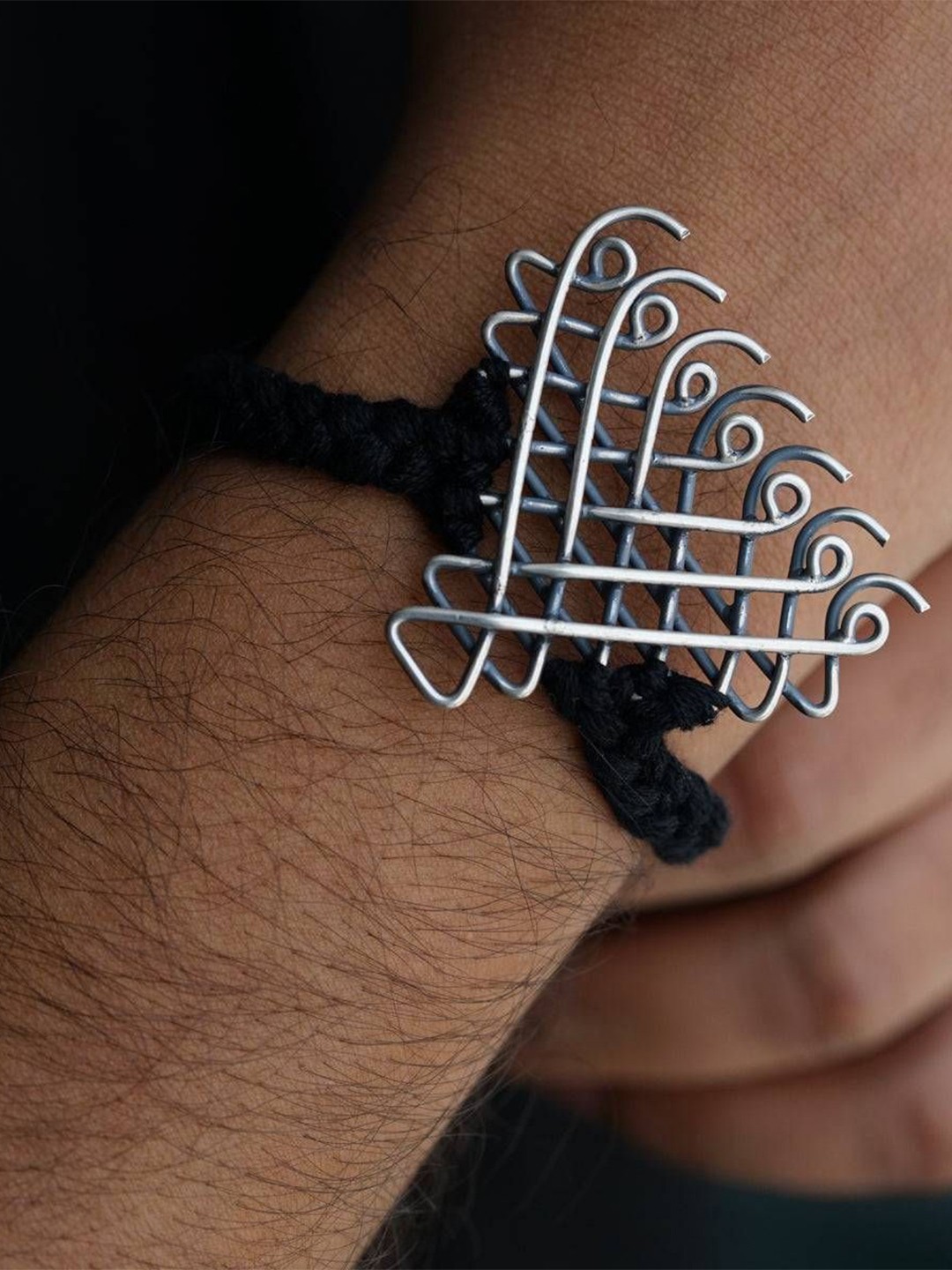 

House of Aadyaa Women 2 Silver Wraparound Bracelet