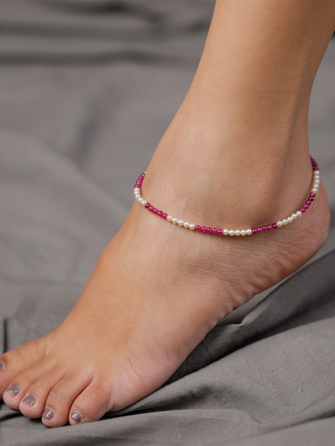 

House of Aadyaa Anklet, Silver