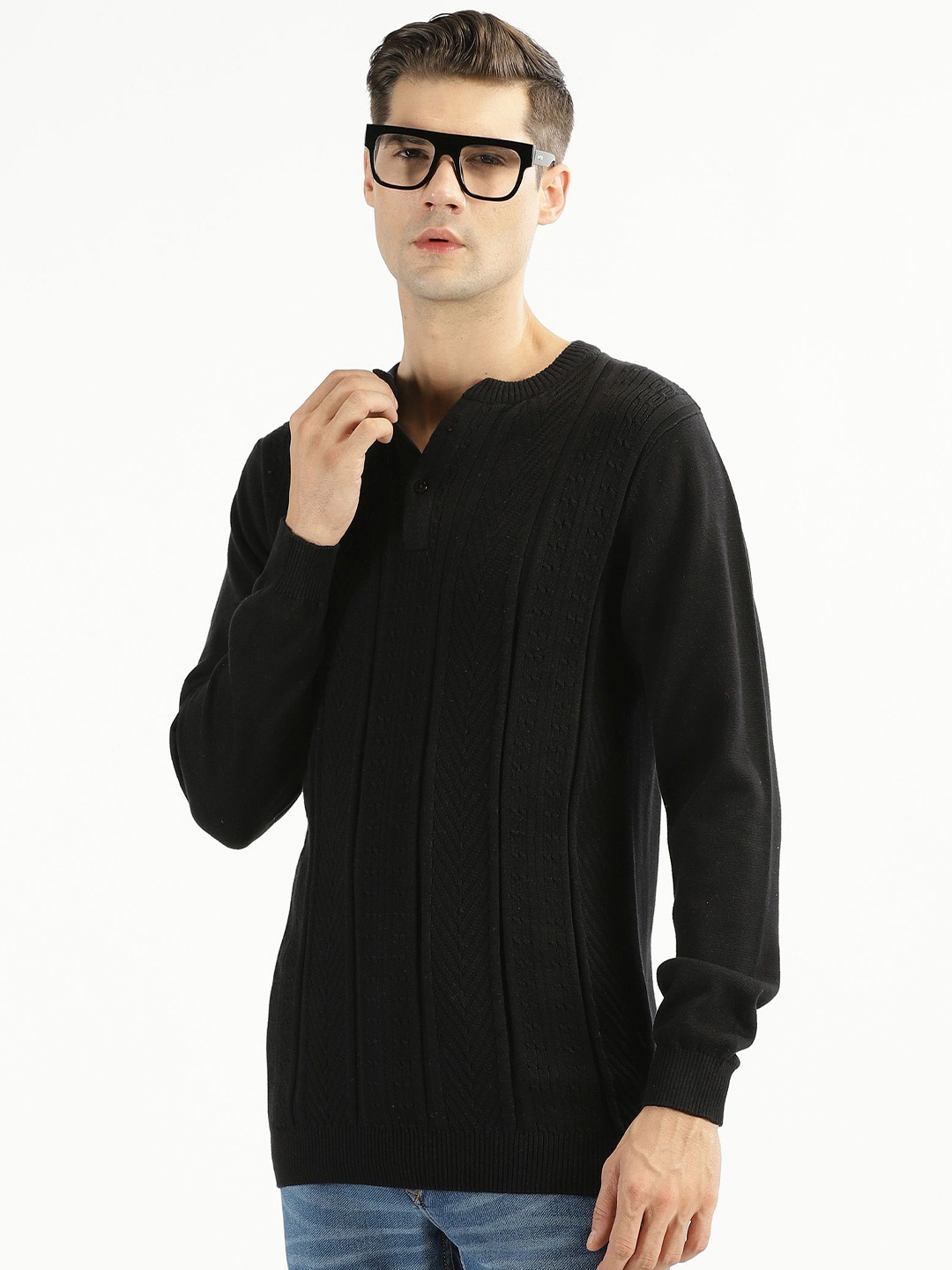 

RAVINIK Men Sweatshirt, Black
