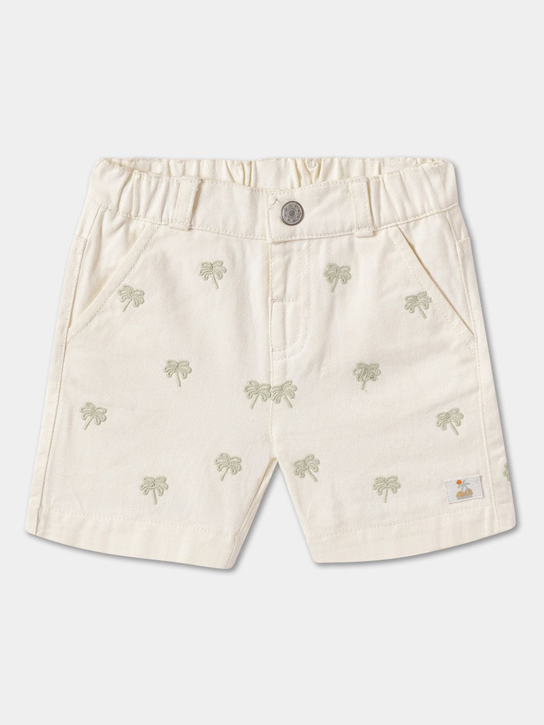 

R&B Boys Conversational Printed Shorts, White