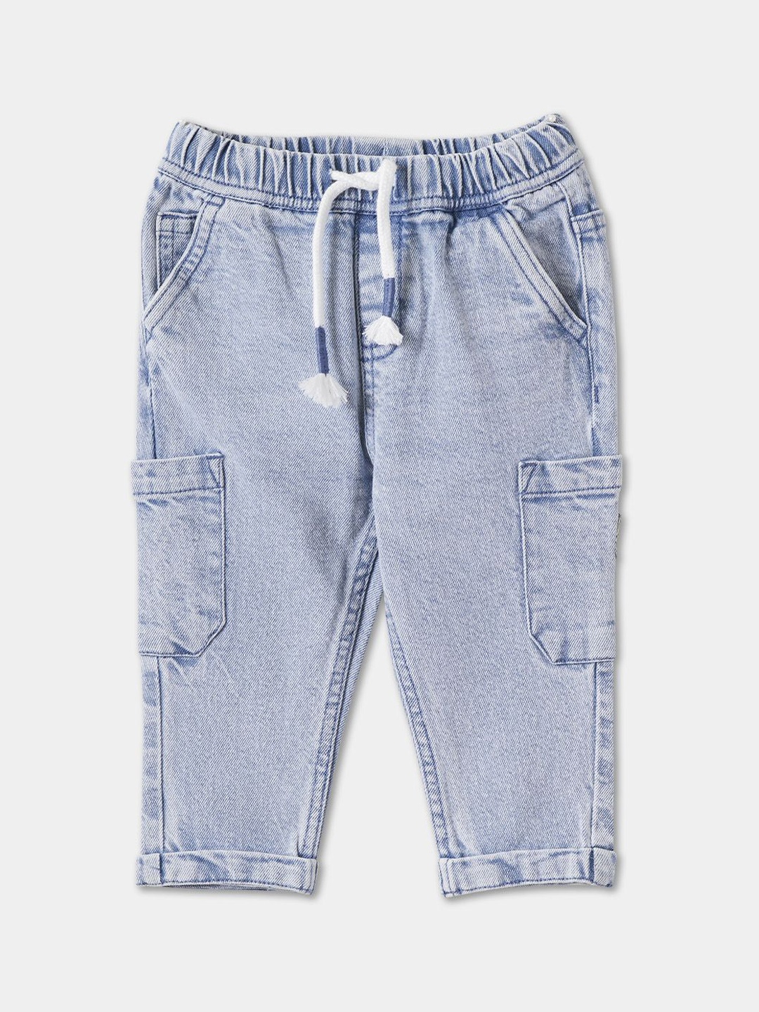 

R&B Boys Low Distress Heavy Fade Jeans, Blue