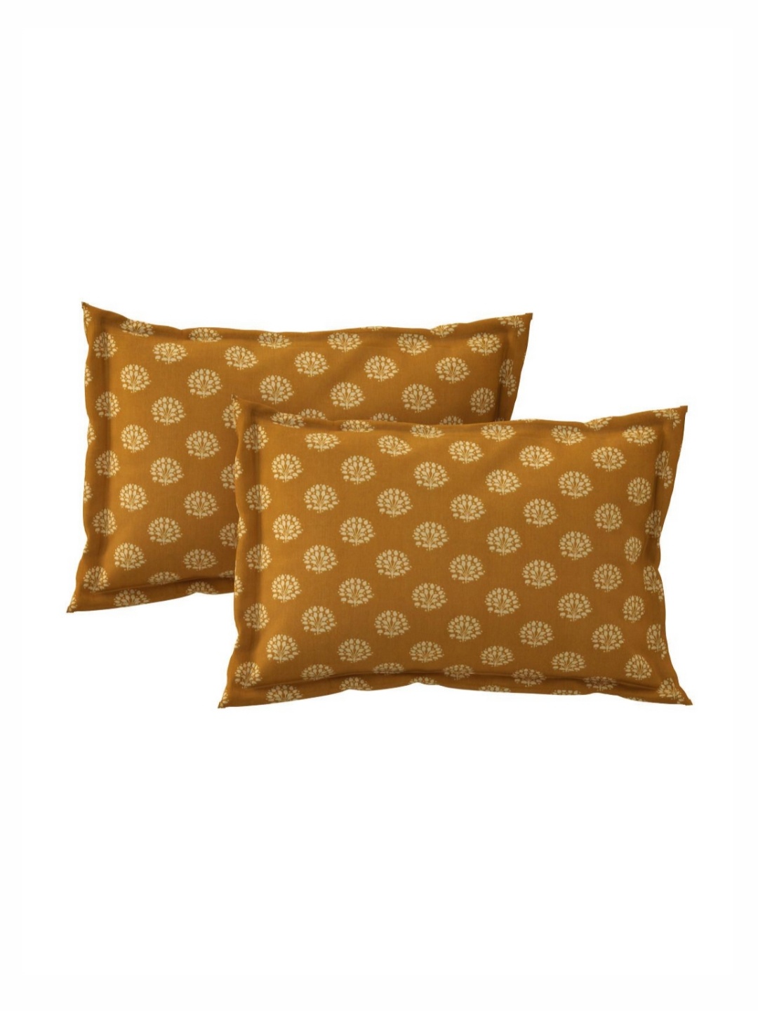 

Aura Yellow & White Floral 120 TC King Bedsheet with 2 Pillow Covers