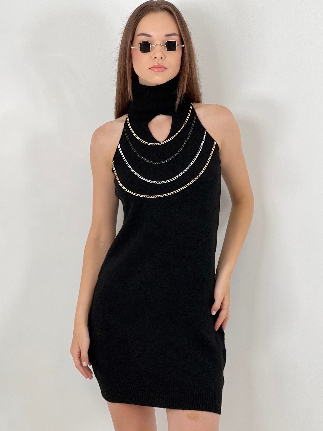 

Fashion Gaiia Sleeveless Dress, Black