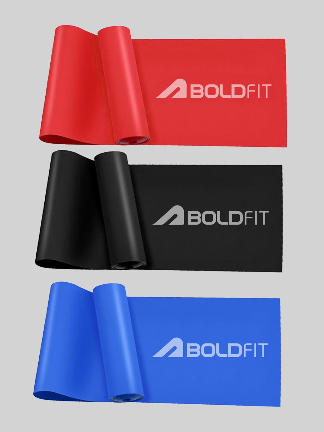 

BOLDFIT Set Of 3 Pilates Band Workout Accessories, Red