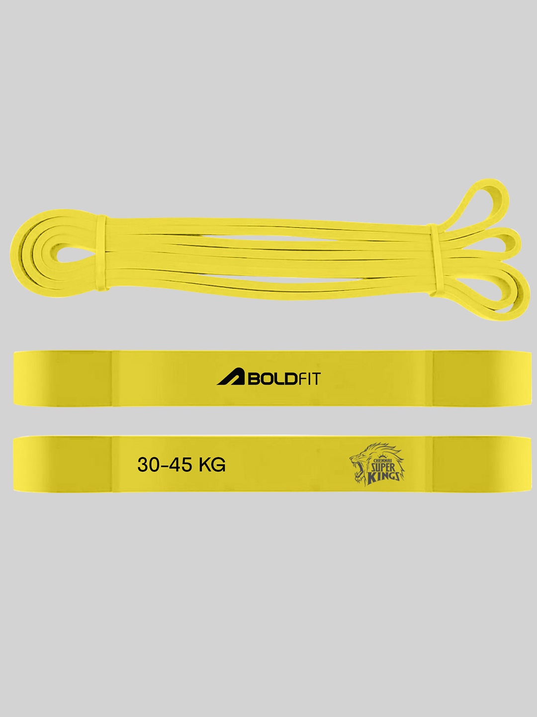 

BOLDFIT CSK Unisex Heavy Resistance Band 30-45 Kg Workout Accessories, Yellow