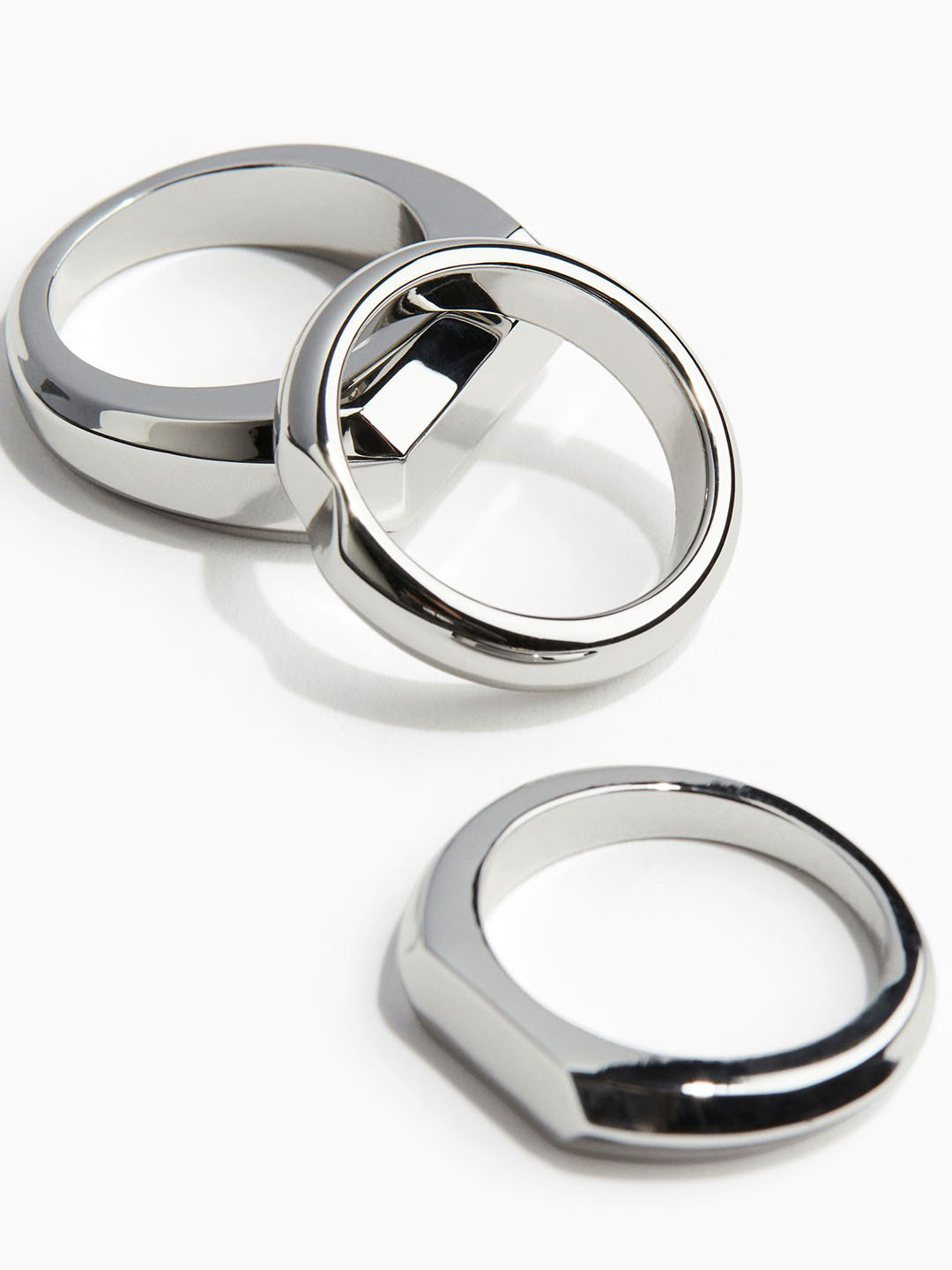 

H&M Men 3-Pack Rings, Silver