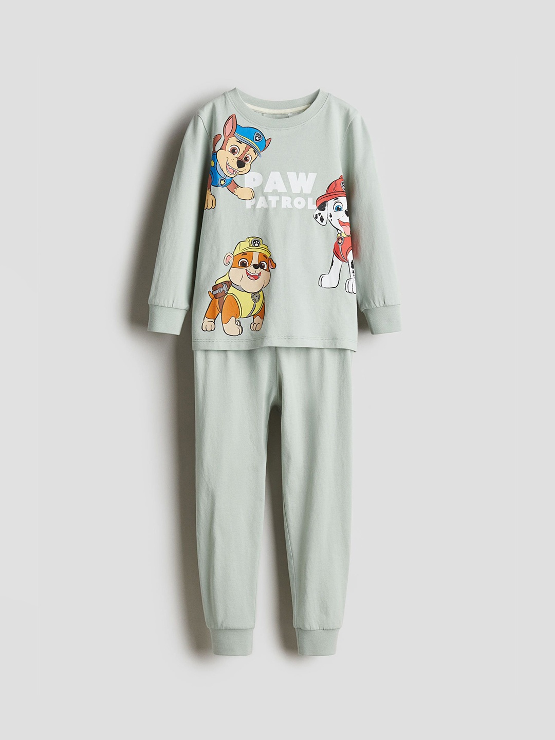 

H&M Boys Printed Cotton Jersey Pyjamas, Grey