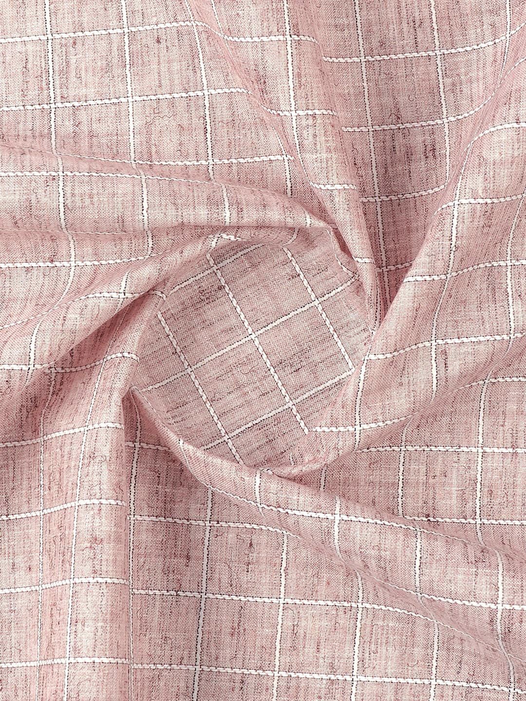 

Ramraj Men Checked Cotton Shirt Clothing Fabric, Pink