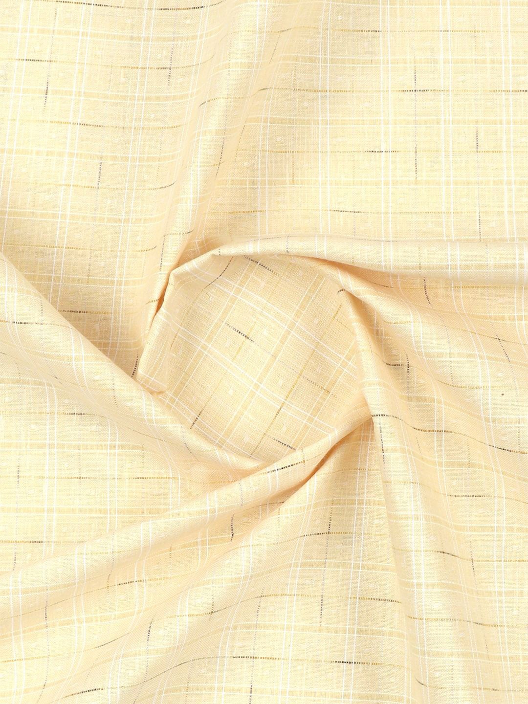 

Ramraj Men Checked Cotton Shirt Clothing Fabric, Yellow