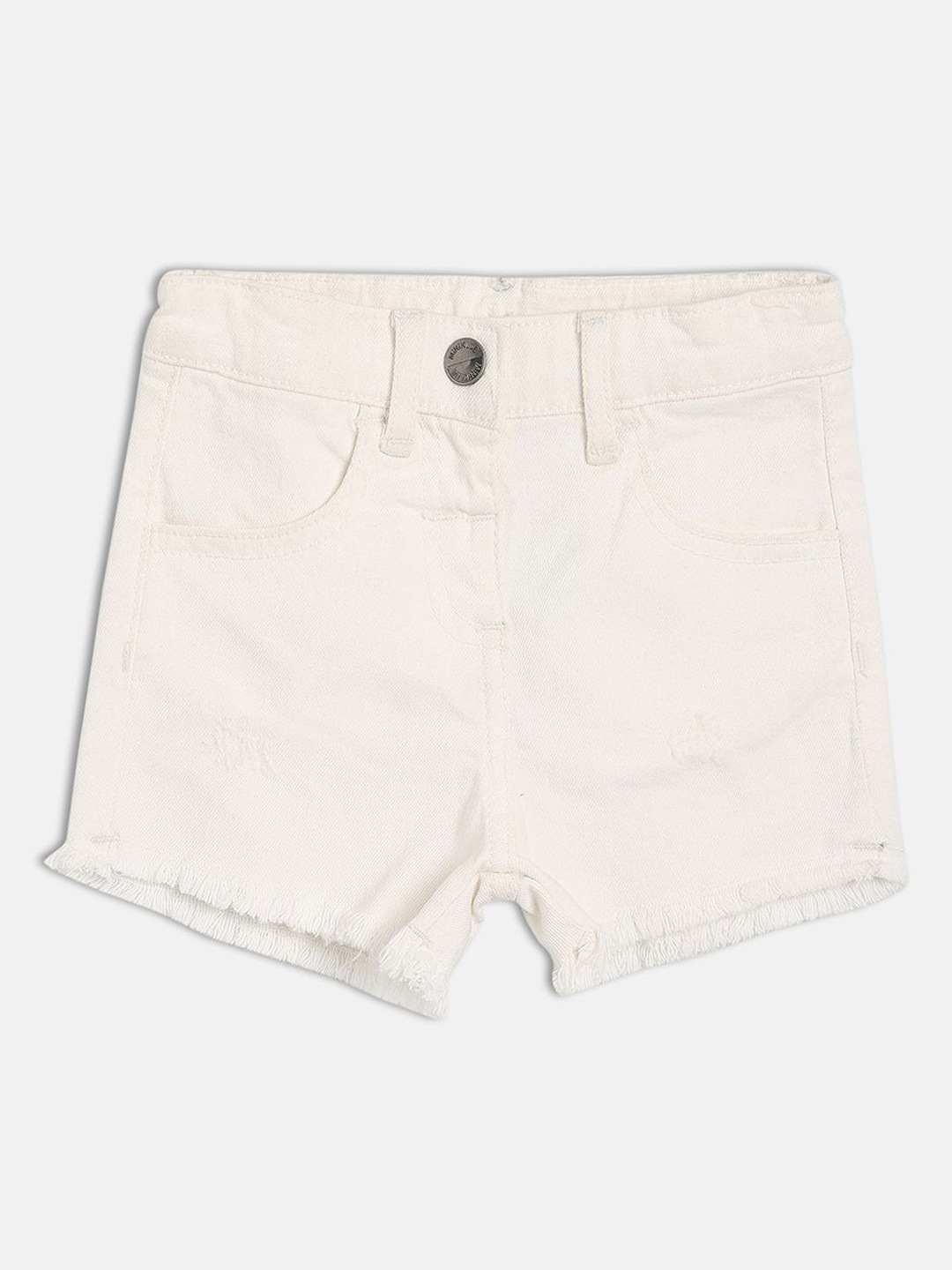 

MINI KLUB Girls Regular Fit Mid-Rise Shorts, White