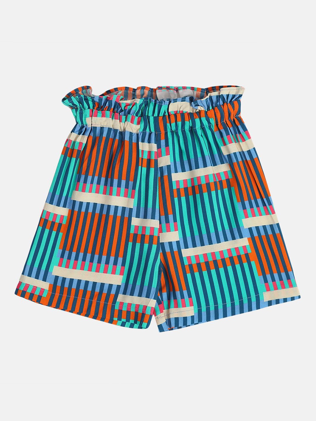 

MINI KLUB Girls Striped Technology Shorts, Green