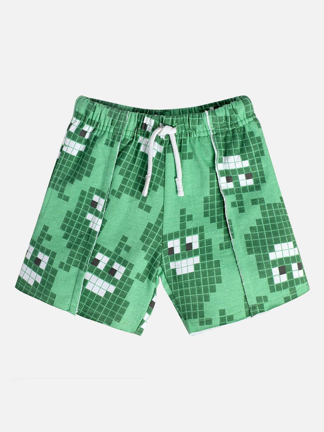 

MINI KLUB Boys Printed Cotton Shorts, Green