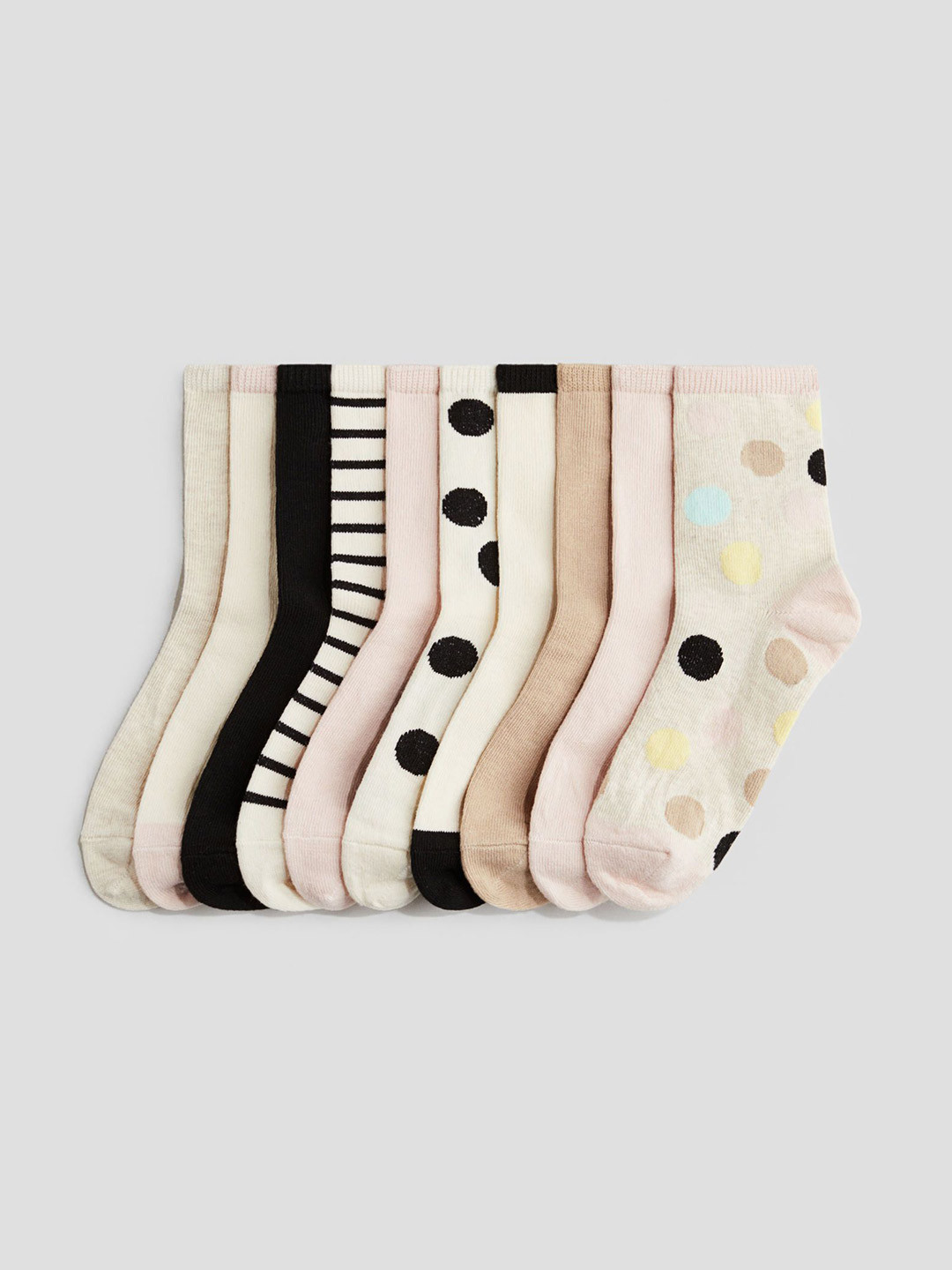 

H&M 10-Pack Socks, Beige