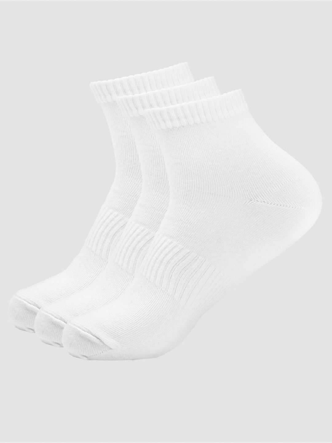 

Nickron Men Pack Of 3 Ankle-Length Socks, White