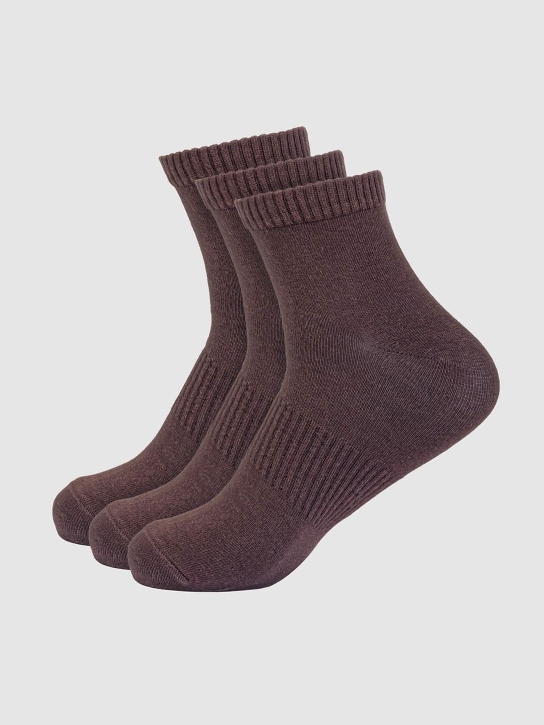 

Nickron Men Pack Of 3 Ankle-Length Socks, Brown