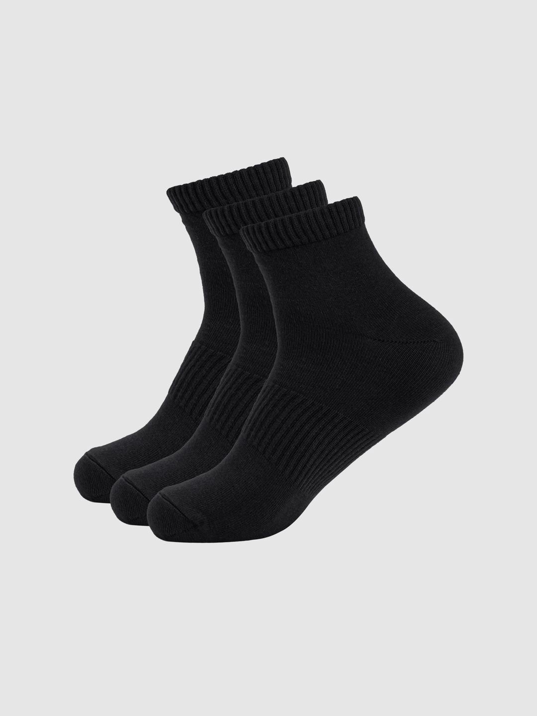 

Nickron Men Pack Of 3 Ankle-Length Socks, Black