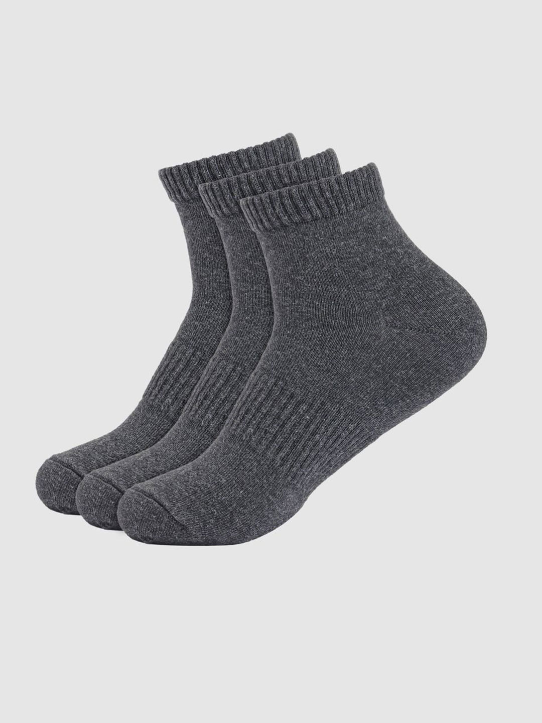 

Nickron Men Pack Of 3 Ankle Length Socks, Grey