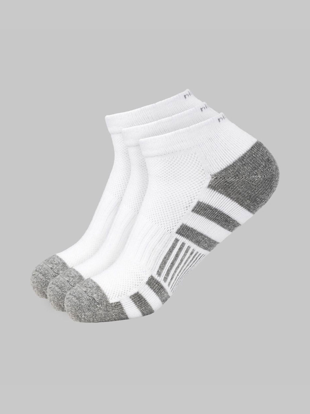 

Nickron Men Pack Of 3 Ankle-Length Socks, White