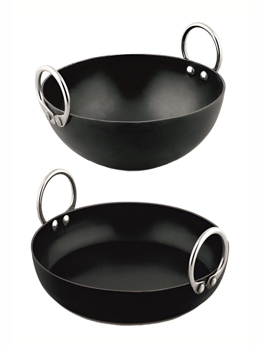 

Veer Enterprises Black 2 Pieces Smooth Surface Iron Cookware Set