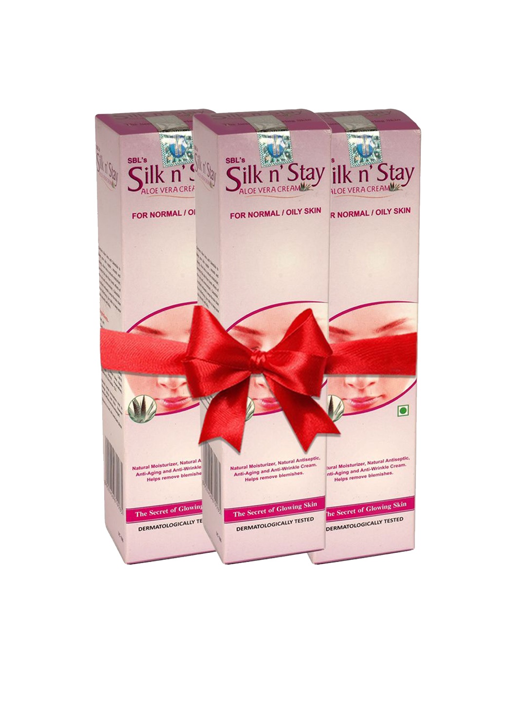 

SBL Set Of 3 Silk N Stay Aloe Vera Cream - 100 g Each, Yellow