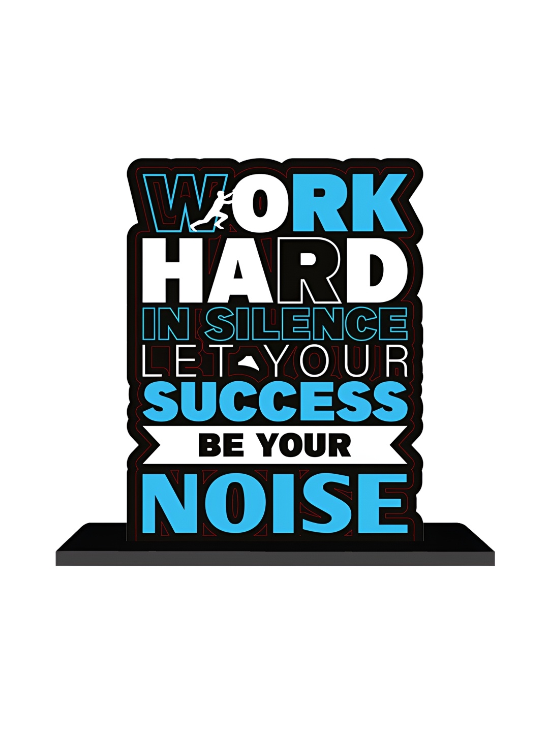 

ARTBUG Black & White Quote Printed Wooden Showpiece