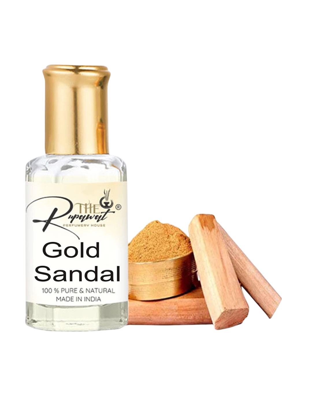 

THE RUPAWAT Perfumery House Gold Sandal 100% Natural & Pure Alcohol Free Attar - 12 ml, Transparent