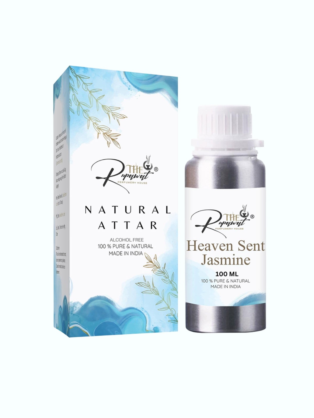 

THE RUPAWAT Perfumery House Heaven Sent Jasmine Natural Alcohol-Free Attar - 100 ml, Transparent