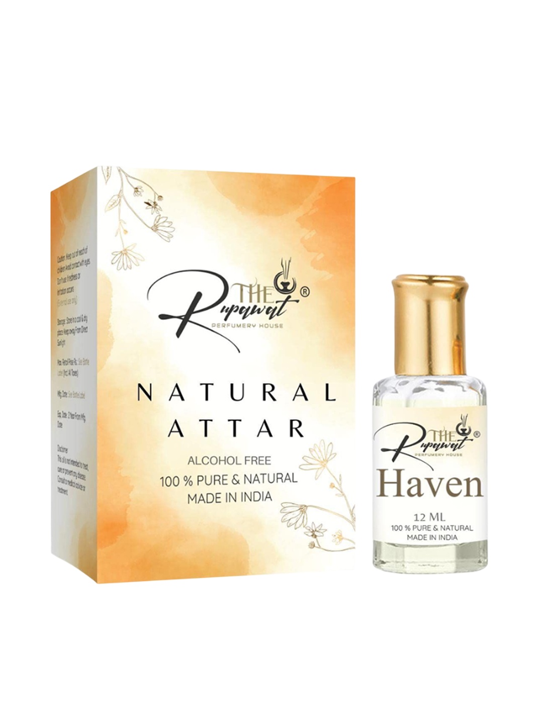 

THE RUPAWAT Perfumery House Haven Natural Alcohol-Free Attar - 12 ml, Transparent