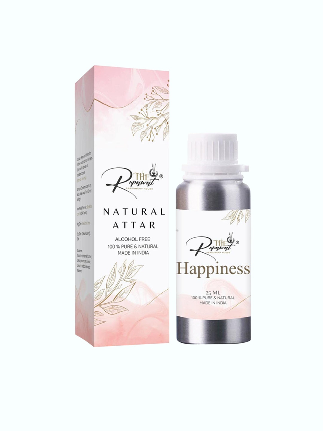 

THE RUPAWAT Perfumery House Happiness 100% Natural & Pure Alcohol-Free Attar - 25 ml, Transparent