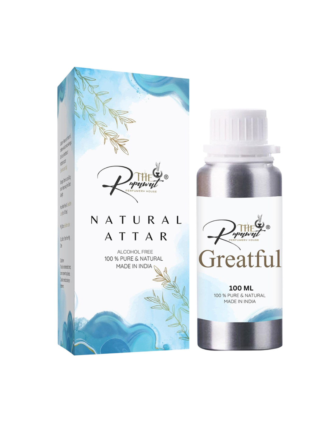 

THE RUPAWAT Perfumery House Greatful 100% Natural & Pure Alcohol Free Attar - 100 ml, Transparent