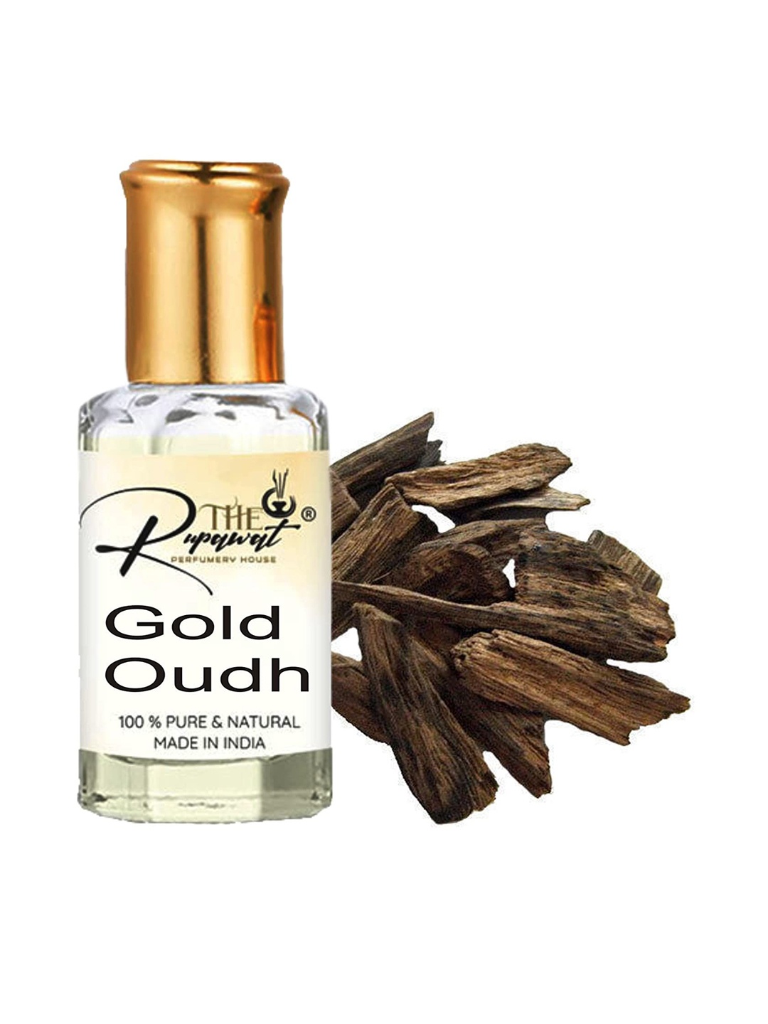 

THE RUPAWAT Perfumery House Gold Oudh Natural Alcohol Free Attar - 12 ml, Transparent
