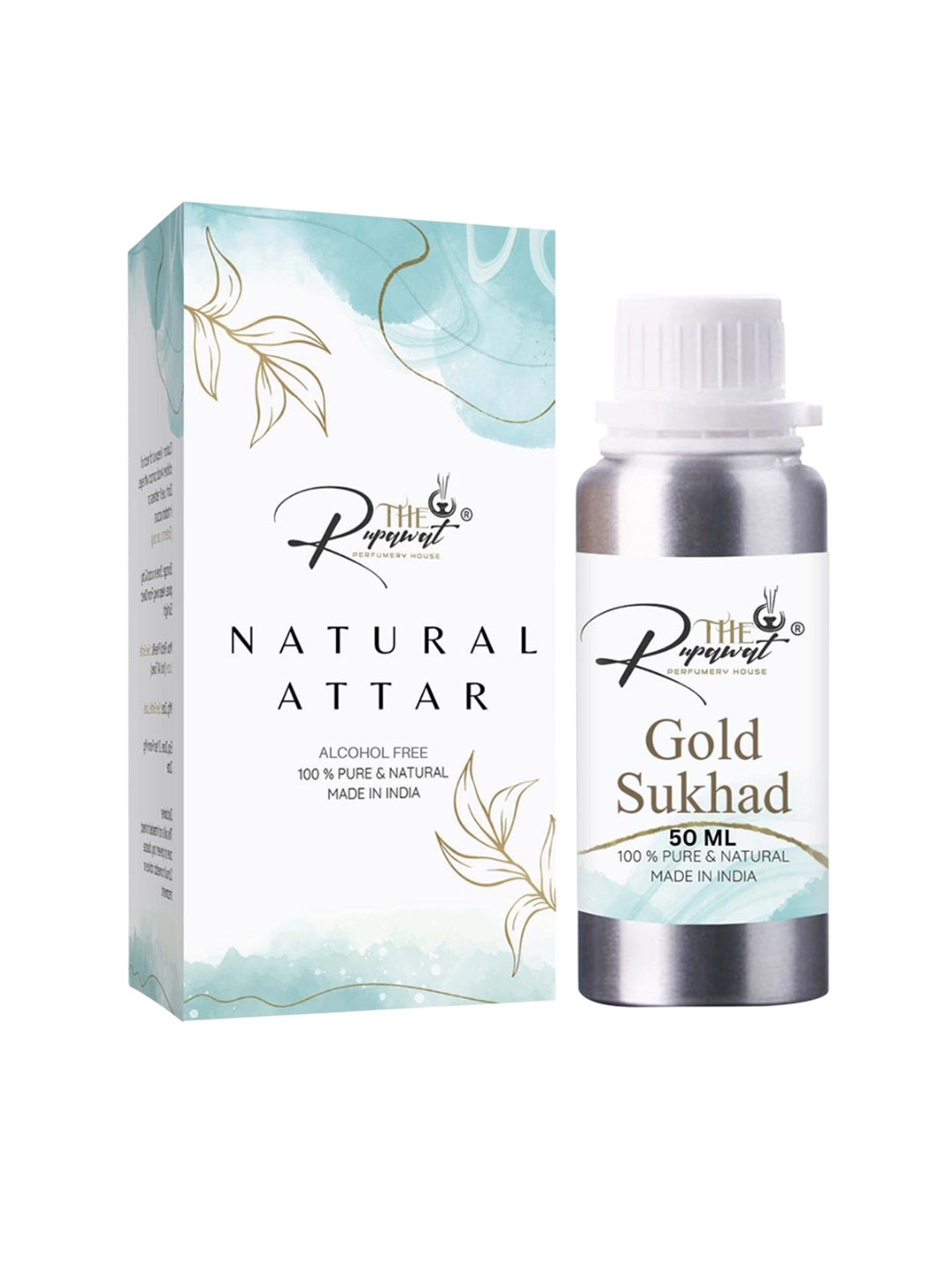 

THE RUPAWAT Perfumery House Gold Sukhad Pure & Natural Alcohol-Free Attar - 50 ml, Transparent