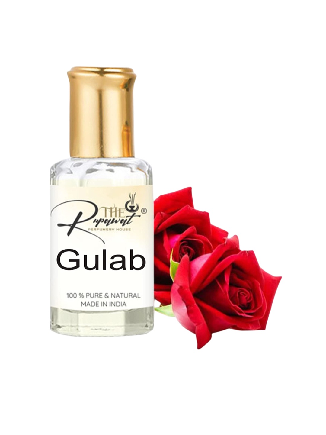 

THE RUPAWAT Perfumery House Gulab Natural Alcohol Free Attar - 12 ml, Transparent