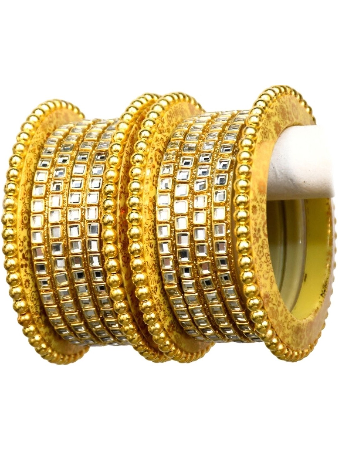 

Zindura Pack Of 2 Gold-Plated Cubic Zirconia-Studded Bangles