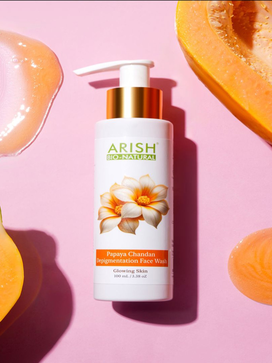 

ARISH BIO-NATURAL Papaya Chandan Face Wash -100 ml, Yellow