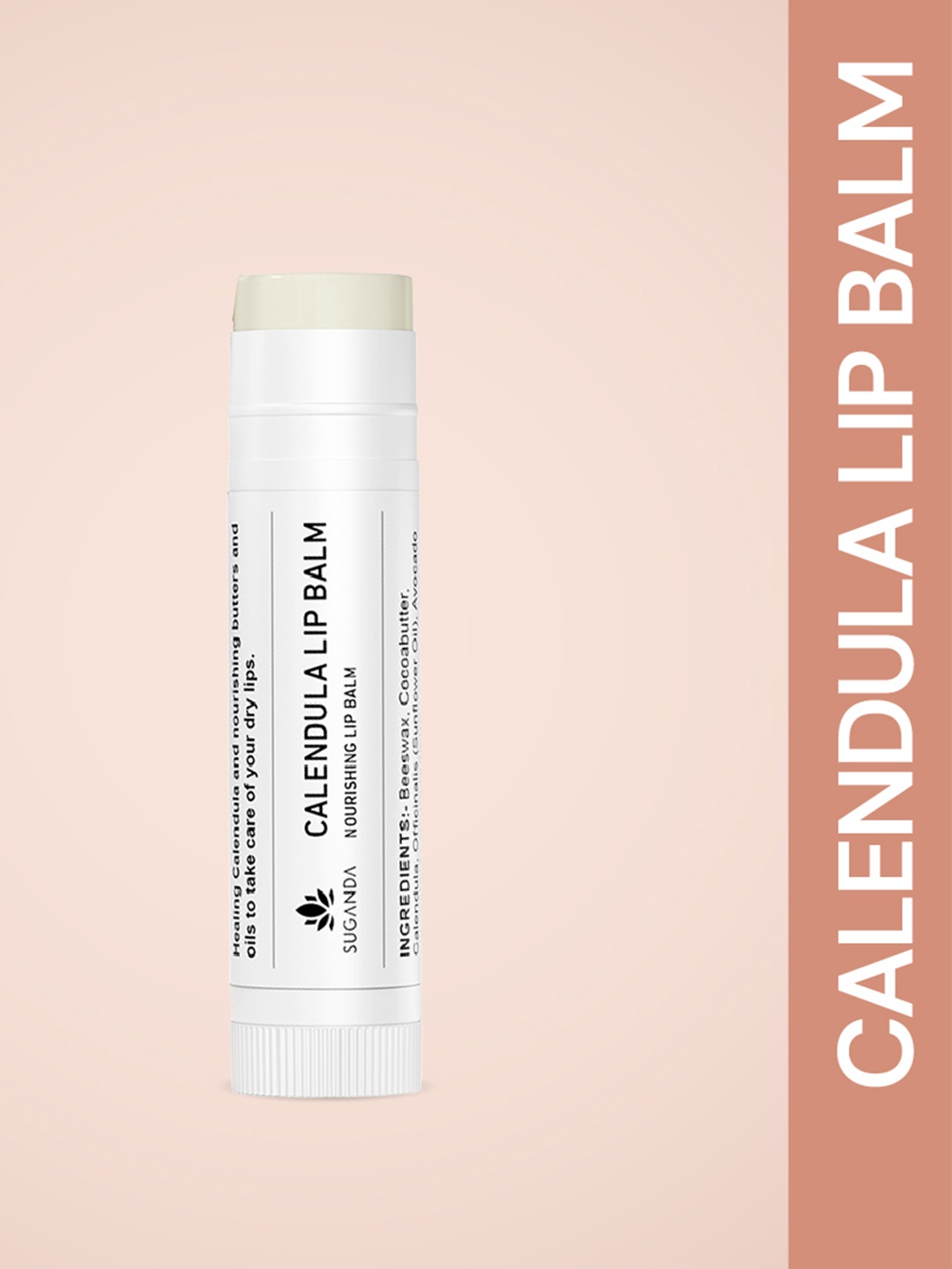 

SUGANDA SKINCARE Calendula Nourishing Lip Balm With Beeswax & Cocoabutter - 4g, White