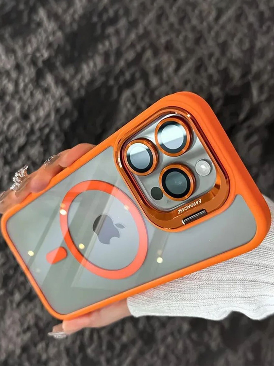 

Luxury Kase Solid iPhone 13 Pro Max Back Case, Orange