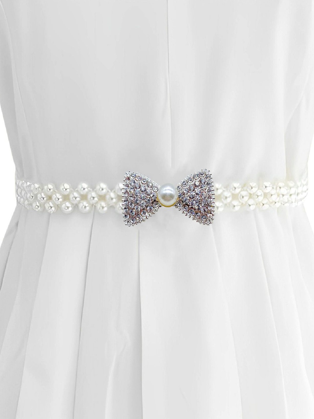 

SYGA Women Solid Belt, White