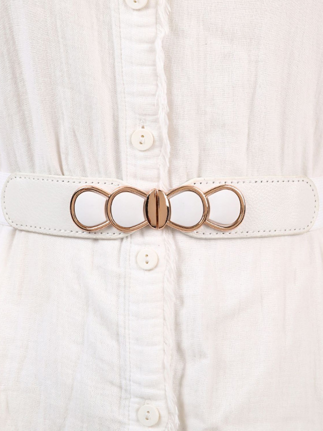 

SYGA Women Stretchable Waist Belt, White