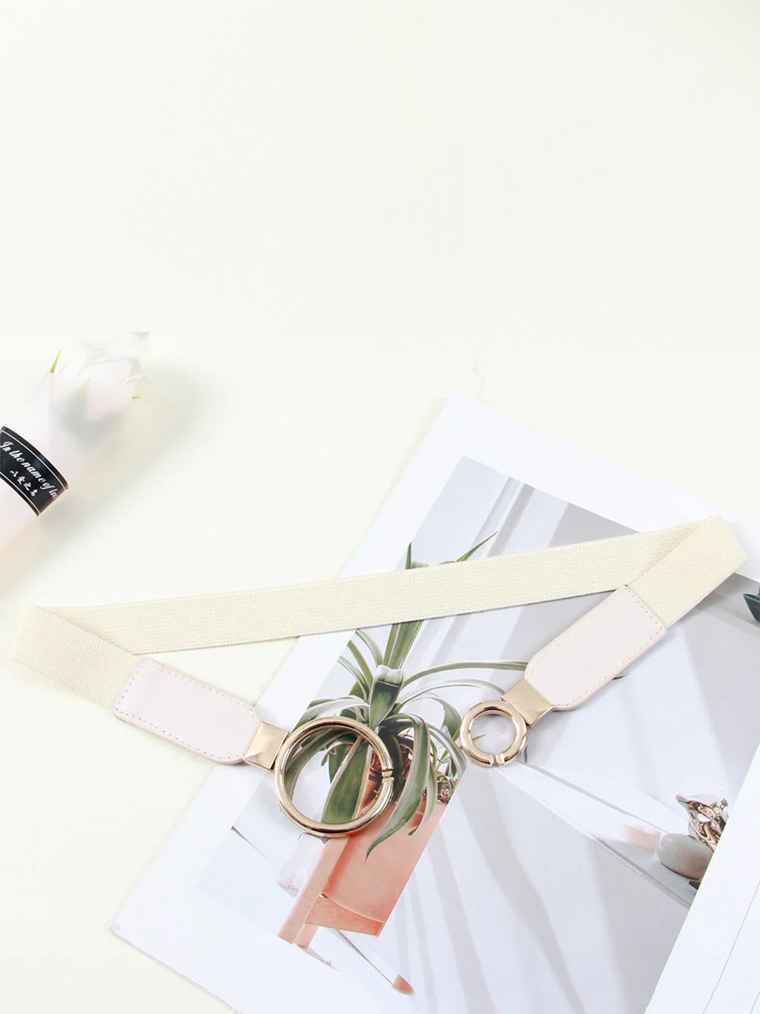 

SYGA Women PU Belt, Off white