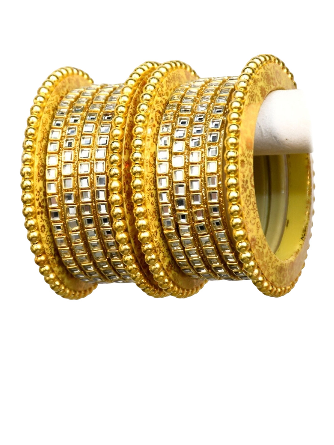 

Zindura Pack Of 2 Gold-Plated Cubic Zirconia-Studded Bangles