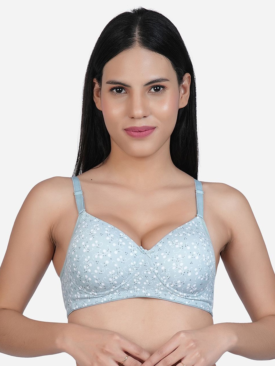 

SHYAM SONS FLAIR Women Floral Full Coverage Lightly Padded Bra, Green