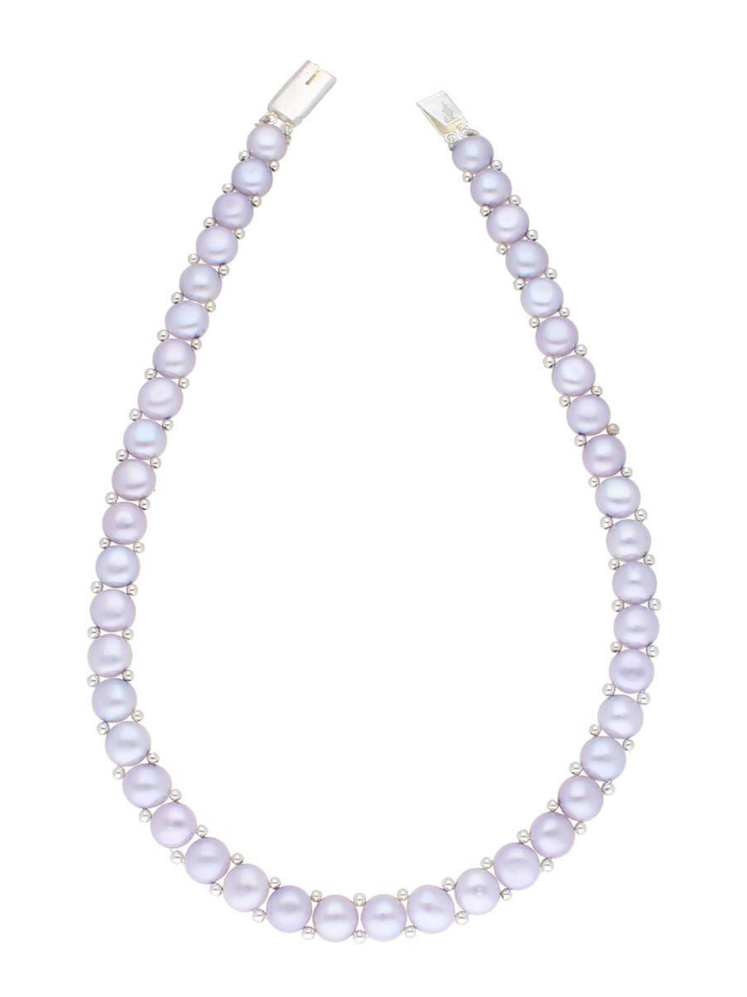 

Sri Jagdamba Pearls Dealer Sterling Silver Gold-Plated Pearl-Studded Jewellery Set, White