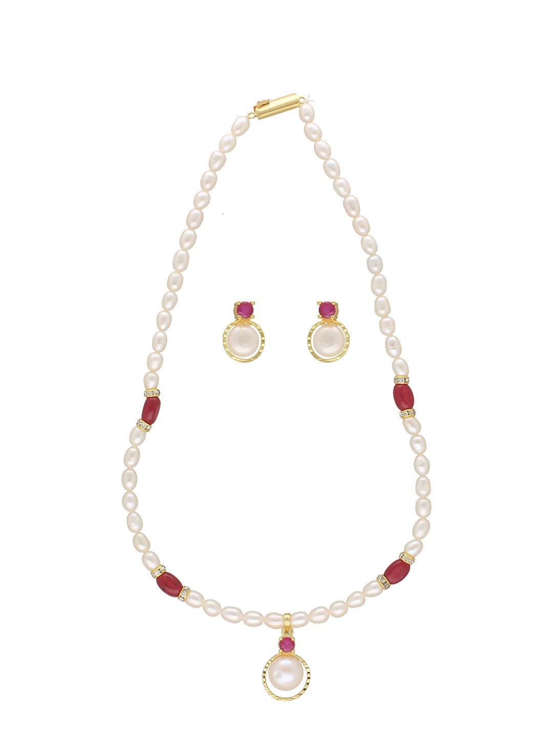 

Sri Jagdamba Pearls Dealer Gold-Plated Beaded Jewellery Set