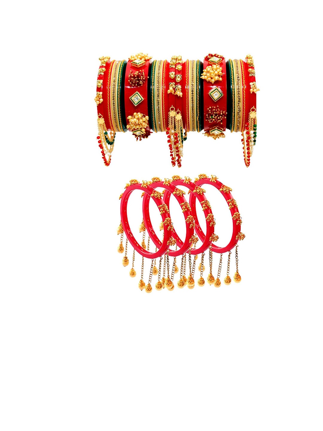 

Zindura Set Of 2 Gold-Plated Chudas Bangles