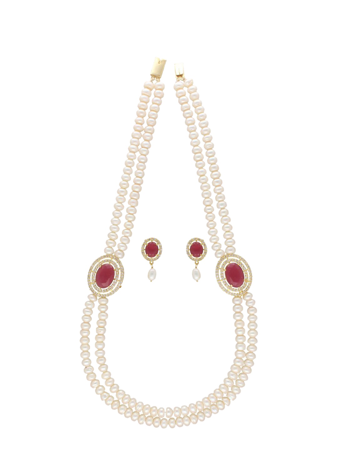 

Sri Jagdamba Pearls Dealer Gold-Plated Beaded Jewellery Set