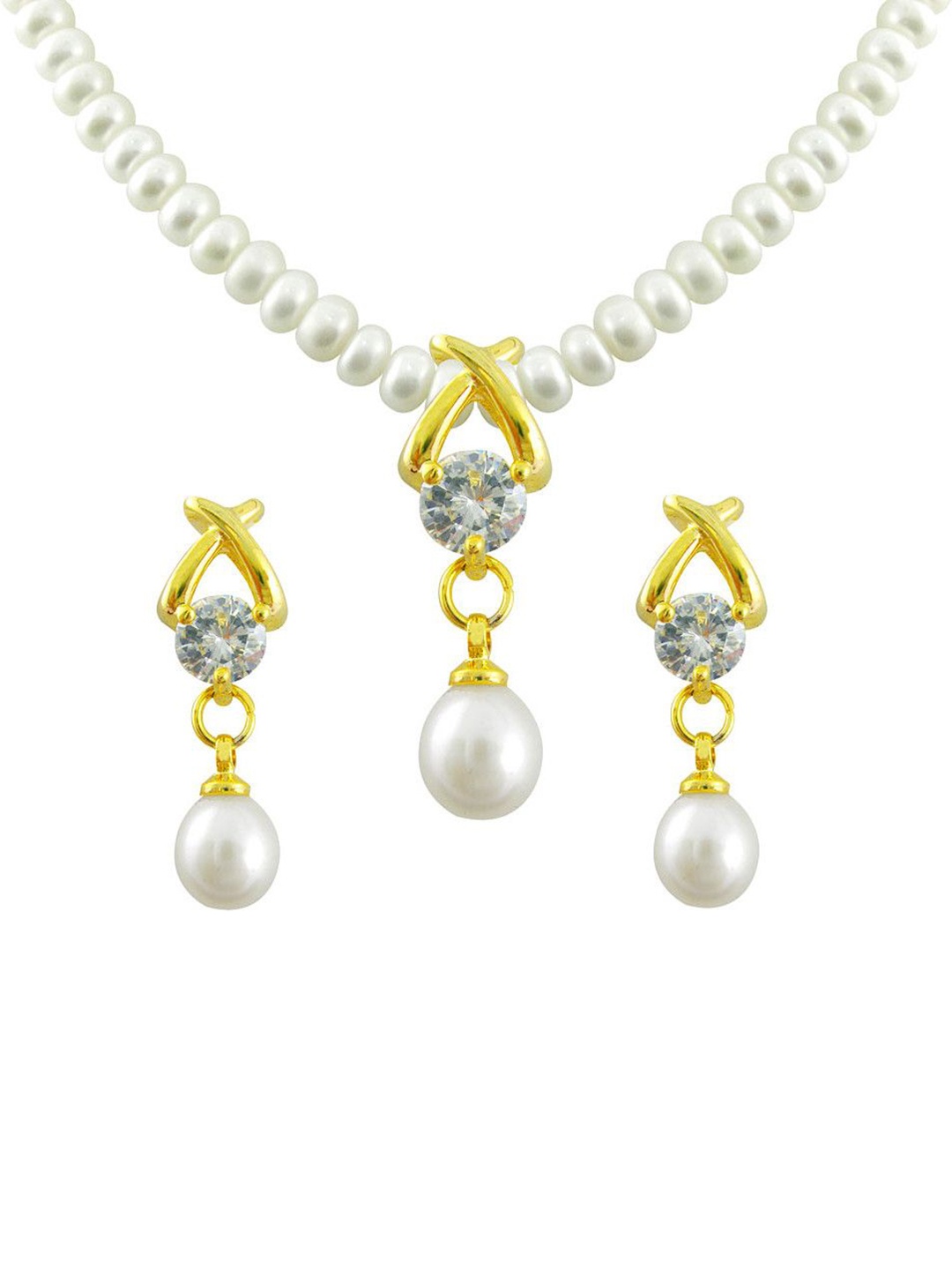 

Sri Jagdamba Pearls Dealer Gold Plated Pearls-Beaded Jewellery Set